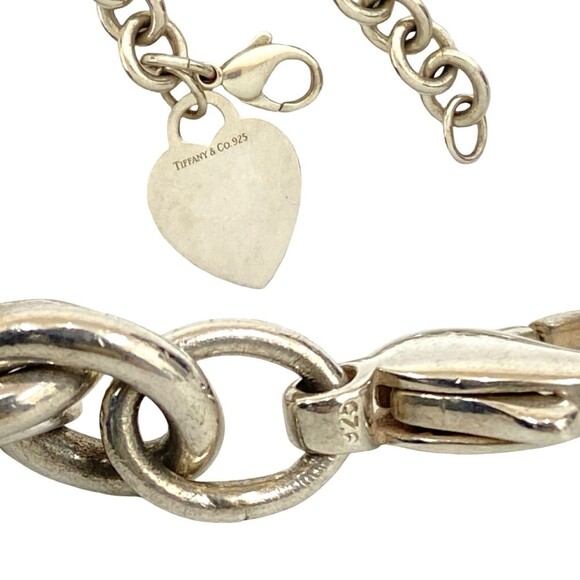 TIFFANY Silver Heart Charm Bracelet